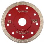 Disco para Rebarbadora, Corte de materiais duros, Materiais delicados, Cerâmica, Materiais cerâmicos, Porcelânicos, Discos de Corte, Marca Solga, Red Series