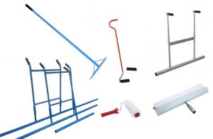 Ferramentas para autonivelantes, Rodo, Betonilhas, Auto-nivelantes, Rodos, ferramentas construção, Rolos, rolo de picos, bicos, Chapa, Argamassas liquidas, pavimentos em Betão