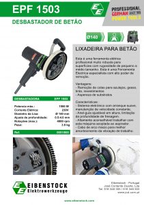 Desbastadoras de Betão, Eibenstock EPF 1503, Lixadeiras Betão, Preços, Eibenstock, ferramentas Profissionais, Ferramentas de qualidade, Lixadoras, Qualidade
