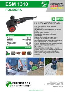 Eibenstock, Polidora, ESM 1311 Set, Maquina de polir, lixadeira, Eibenstock, ESM 1310, lixadora, Madeira, Metal, Bom Preço, importador, Oficial, Construção, ferramentas elétricas, Profissionais, Lixadora elétrica