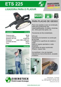 Lixadoras, EibenStock, ETS 225, Ferramentas, Lixadeiras para pladur, lixadora pladur, Portugal, Ferramentas Elétricas, Ferramentas, Profissionais, Construção, Vendas, Assistência, Reparação Lixadeira, Eibenstock ETS 225, Ferramentas Eibenstock, Lixadoras Eibenstock, Ferramentas Eletricas, pladur, gesso, Lixadoras, Preços, Lixadeiras para pladur, lixadora pladur