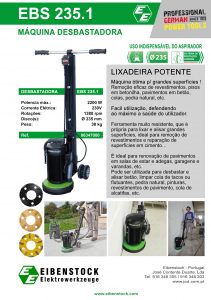 Lixadeira Eibenstock, Lixadoras Elétricas, Lixadora de Pavimentos, Eibenstock EBS 235.1, Betão, Pisos, Ferramenta Elétrica, Construção, Obras, Lixar, Preço EBS 235.1, Lixadeira Eibenstock, Lixadoras, Eibenstock EBS 235.1, Pavimentos
