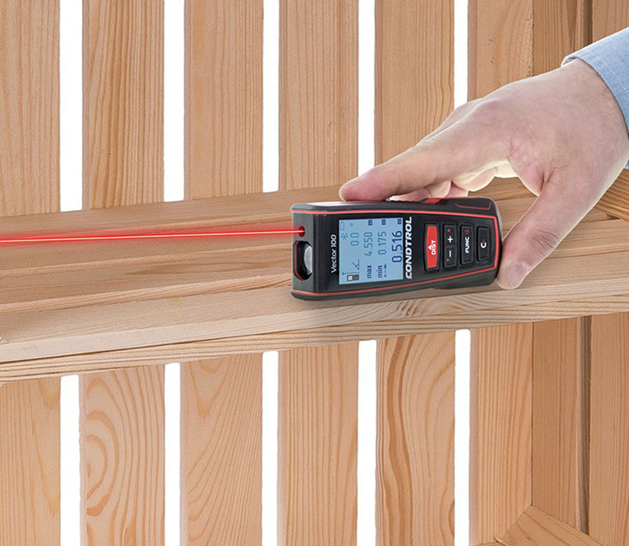 Vector 100, Medidor digital a laser, Condtrol, Construção, Ferramentas laser de medição, medidor a laser