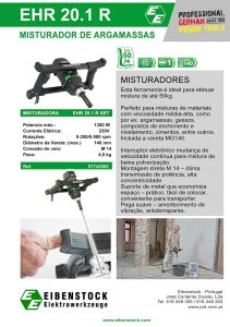 Misturador, Eibenstock EHR 20.1 R, Misturadores, Eibenstock Portugal, Bons Preços, Ferramentas Elétricas, Mistura de materiais de construção, Misturadores Misturador, Eibenstock EHR 20.1 R, Misturadores, Eibenstock Portugal, Bons Preços, Ferramentas Elétricas, Mistura de materiais de construção, Misturadores