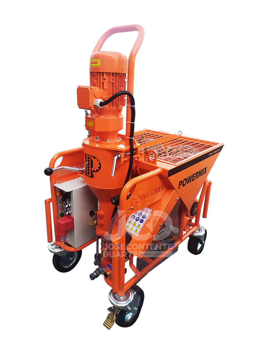 Powermix, Maquinas de Projectar, Powermix em Portugal, Projetar Reboco, Projetar Gesso, Maquinas para construção, Chapisco, Mistura, Preços