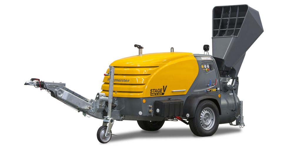 Máquinas de betonilha, , M 740 DHB, Máquinas construção, Mixokret M740, Putzmeister, Máquinas, M740, Transportadoras de argamassas, Bombas Transportadoras Via Seca, Putzmeister Portugal