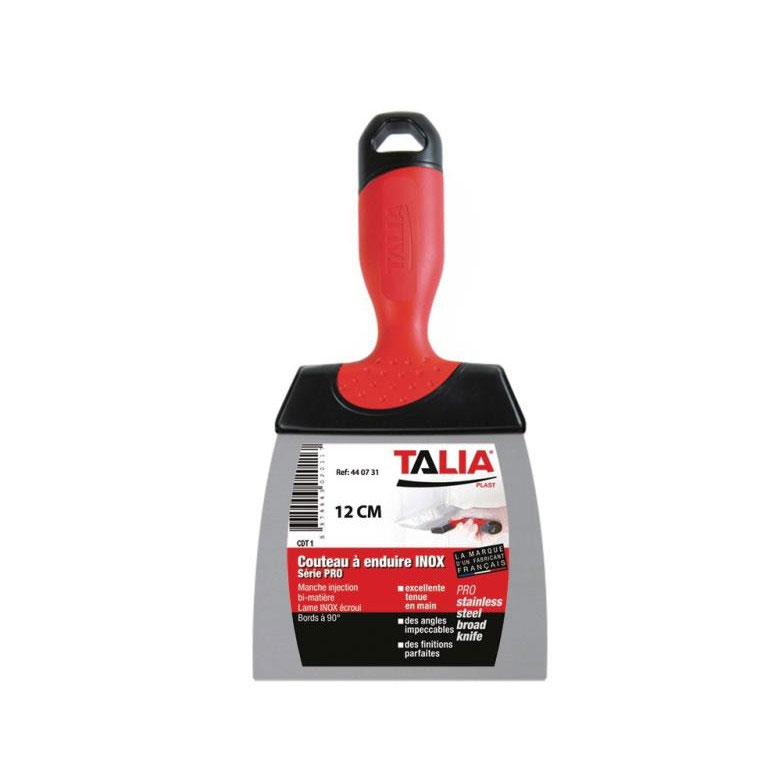 Espátulas Inox, 12 cm, Acabamentos, Profissionais, Drywall, Taliaplast
