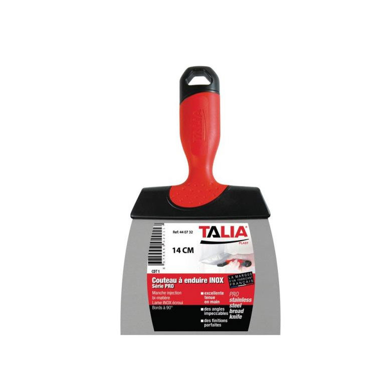 Espátulas Inox, 14 cm, Acabamentos, Profissionais, Drywall, Taliaplast