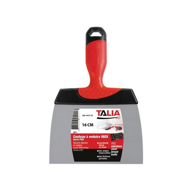 Espátulas Inox, 16 cm, Acabamentos, Profissionais, Drywall, Taliaplast