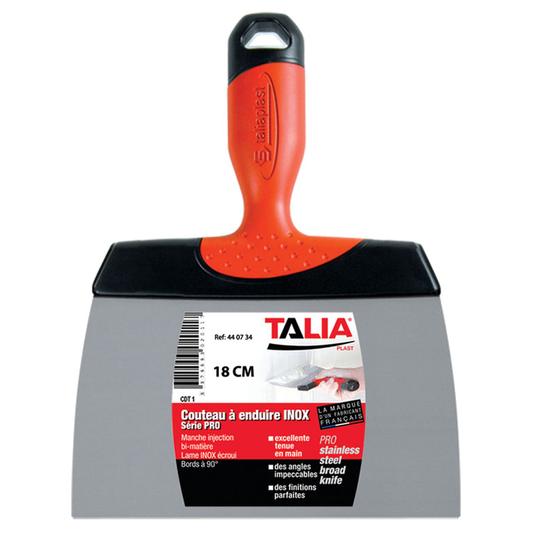 Espátulas Inox, 18 cm, Acabamentos, Profissionais, Drywall, Taliaplast
