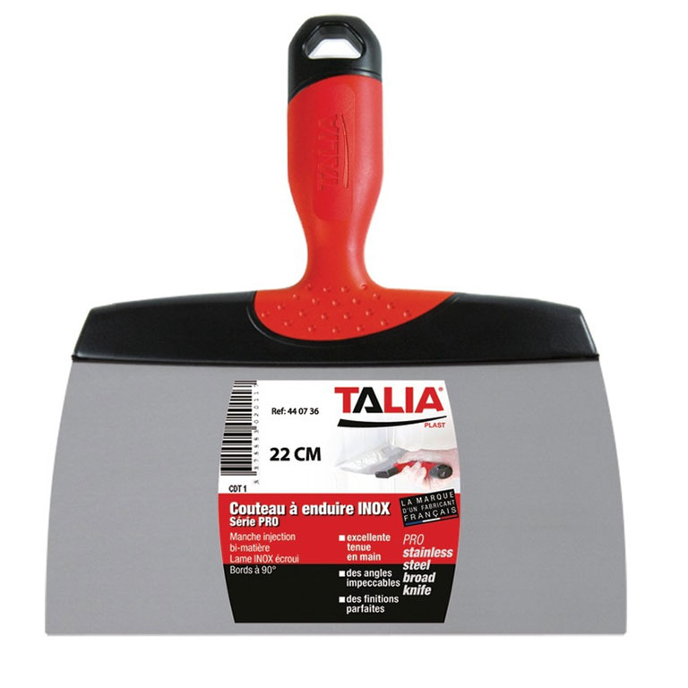 Espátulas Inox, 22 cm, Acabamentos, Profissionais, Drywall, Taliaplast