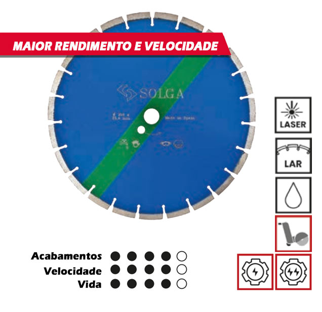 Disco Lar Sinter, Disco de corte de betão armado, concreto fresco, Cortadoras de pavimentos, Juntas de dilatação, Disco diamantados Solga, Para cortadora de pavimento, Mesa de corte, Serra de mesa, Solga Discos para corte de Betão Fresco, SOLGA, Disco diamantado, Discos diamantados para Corte de Betão Fresco, Pavimentos, Profissionais, Construção, Discos, Diamante, Maquinas de corte