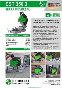 0663A000,Eibenstock EST 350.3, Serras Elétricas, serras circulares, Disco Diamante, Pavimentos, Pavê, Betão, Serra de mesa, corte, Mármore, Pedra, preços, Construção