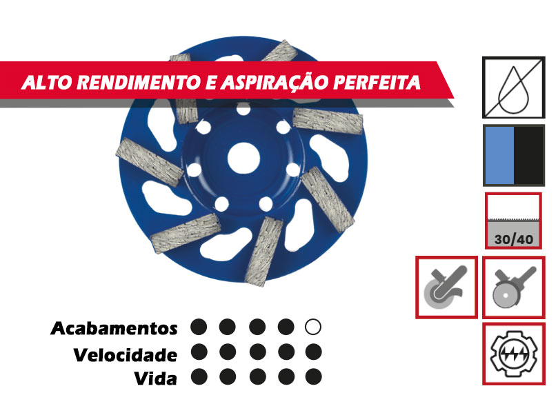 Mos de desbaste, Mós desbastadoras, Material Universal, Superfícies abrasivas, Blue series, Ladrilhas, Pedra, Solga Mos de desbaste, Mós desbastadoras, Material Universal, Superfícies abrasivas, Blue series, Ladrilhas, Pedra, Solga