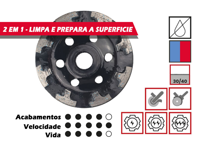 Coroa Multicamadas em T, Mos de desbaste, Mós desbastadoras, Material Universal, Superfícies abrasivas, Blue series, betão, Pedra, Solga Coroa Multicamadas em T, Mos de desbaste, Mós desbastadoras, Material Universal, Superfícies abrasivas, Blue series, betão, Pedra, Solga
