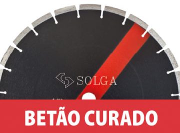 Disco diamantados Solga, Discos de corte de betão curado, Corted e materiais duros, Corte de pavimentos de betão, concreto curado, Corte de betão armado