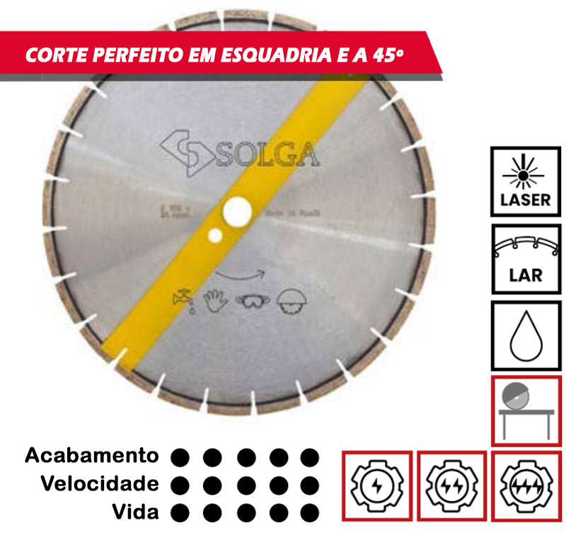 Corte de materiais universais, Discos de Corte Húmido, Solga, Com água, Mesa de corte, Maquinas de corte, Serras de Corte com água, corte de betão, materiais refratários, Corte de Silestone, Discos diamantados Solga, Portugal Disco Mármore, Pedra, Calcários, Disco de corte Húmido, Corte Húmido em Mesa de corte, Discos de corte Solga