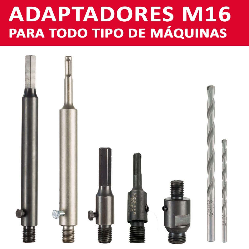 Adaptadores M16, para Brocas para Alvenaria, Coroas de Perfuração Solga, Brocas Diamantadas, Caroteadoras, Perfuração, Alvenaria, Ferramentas, Solga, Construção, Ferramentas Adaptadores M16, para Brocas para Alvenaria, Coroas de Perfuração Solga, Brocas Diamantadas, Caroteadoras, Perfuração, Alvenaria, Ferramentas, Solga, Construção, Ferramentas