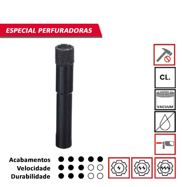 Broca Pivot, Granito, Porcelanas, Grés, Furação, Vidro, Granito, Solga, de 6 a 12 mm de diâmetro Broca Pivot, Granito, Porcelanas, Gres, Furação, Vidro, Granito, Solga, de 6 a 12 mm de diametro