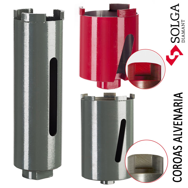 Brocas para Alvenaria, Coroas de Perfuração Solga, Brocas Diamantadas, Caroteadoras, Perfuração, Alvenaria, Ferramentas, Solga, Construção, Ferramentas