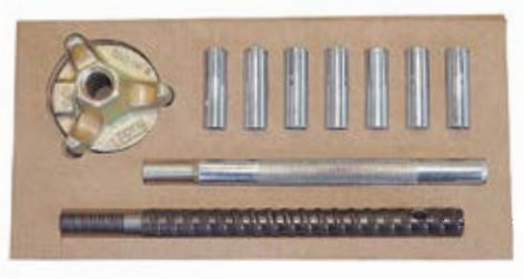 Kit de fixação, Solga, Caroteadoras, Kit de perfuração, inclui 7 Buchas, varão, cofragem, Acessórios, montagem de colunas de perfuração, Caroteadoras, Acessórios para ferramentas