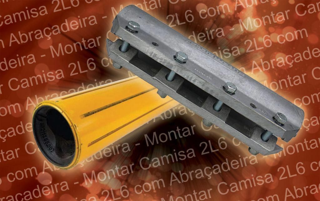 Camisa e sem-fim, Fusos, Camisas 2L6, Com Abraçadeira, Montagem, Maquinas de reboco, máquina de Projetar, Rotor, Stator, KTO 2L6, stator, Rotor, abraçadeira, maquina de betonilha
